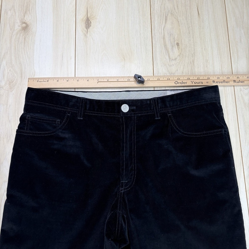 Brioni STELVIO Soft Cotton Luxury Corduroy Black Pants Mens 38x35 Italy - Picture 12 of 16